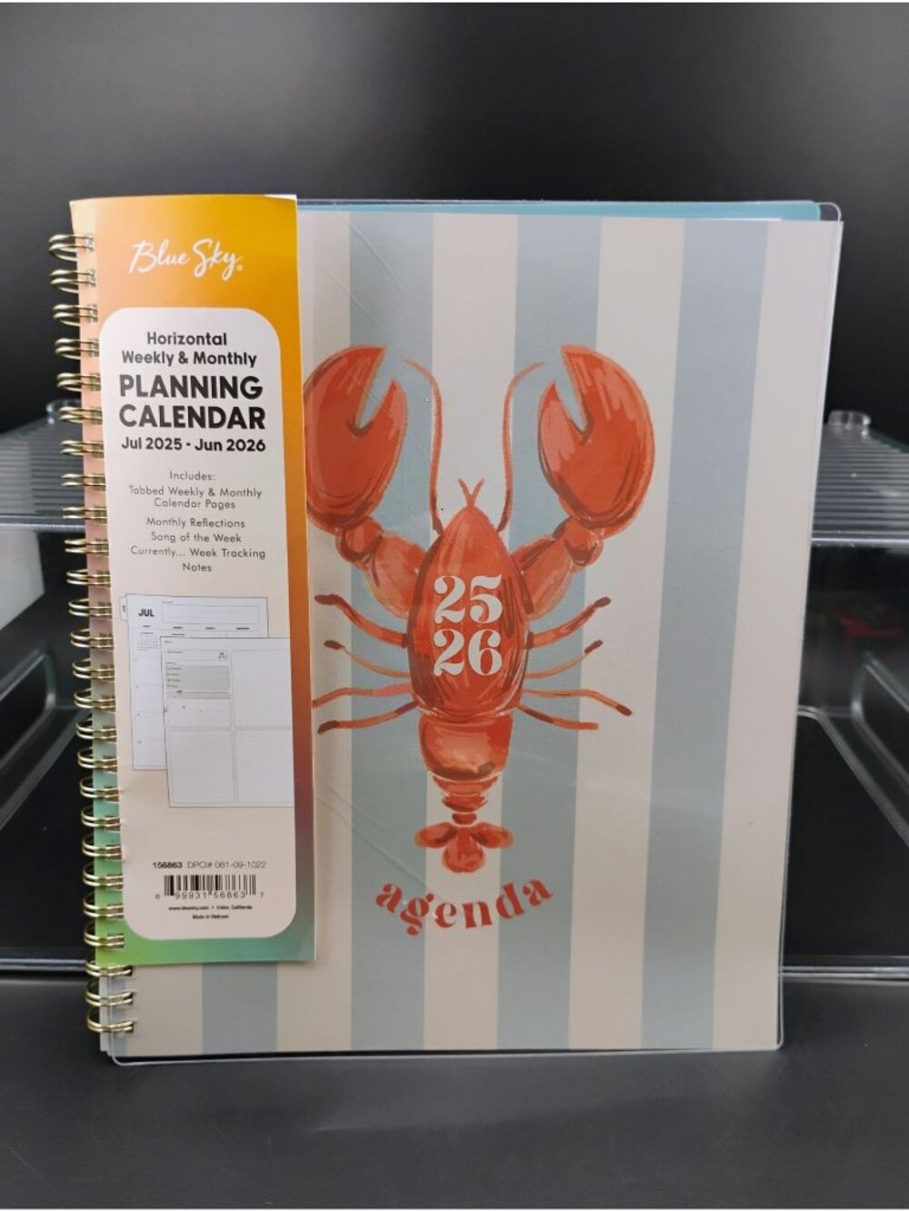 Blue Sky Weekly & Monthly Planning Calendar Jul 2025-Jun 2026